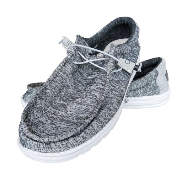 Nwt Hey Dude Wally Stretch Ozone 22 Men's Gray Slip On Loafer Shoes Size 13 - Picture 2 of 12